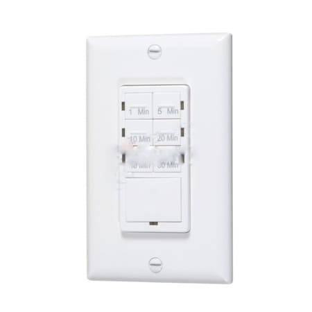 120V Rectangle White Preset Time Switch In Plastic